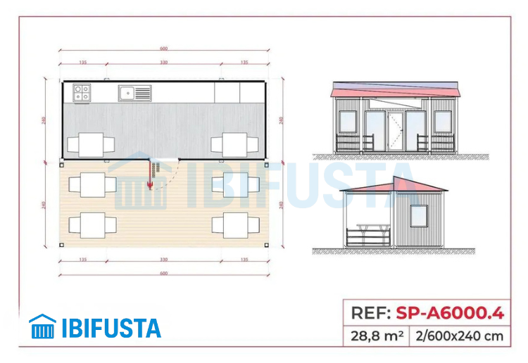 caseta modular kiosko ibiza